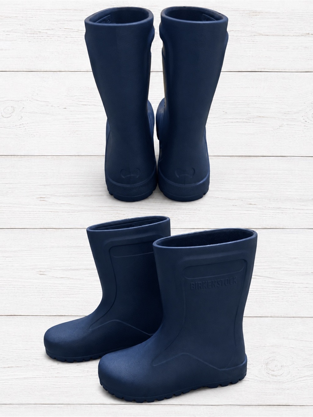 Birkenstock Kids Navy Blue Rubber Rain Boots